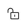 Icon eines geöffneten Vorhängeschlosses
